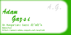 adam gazsi business card